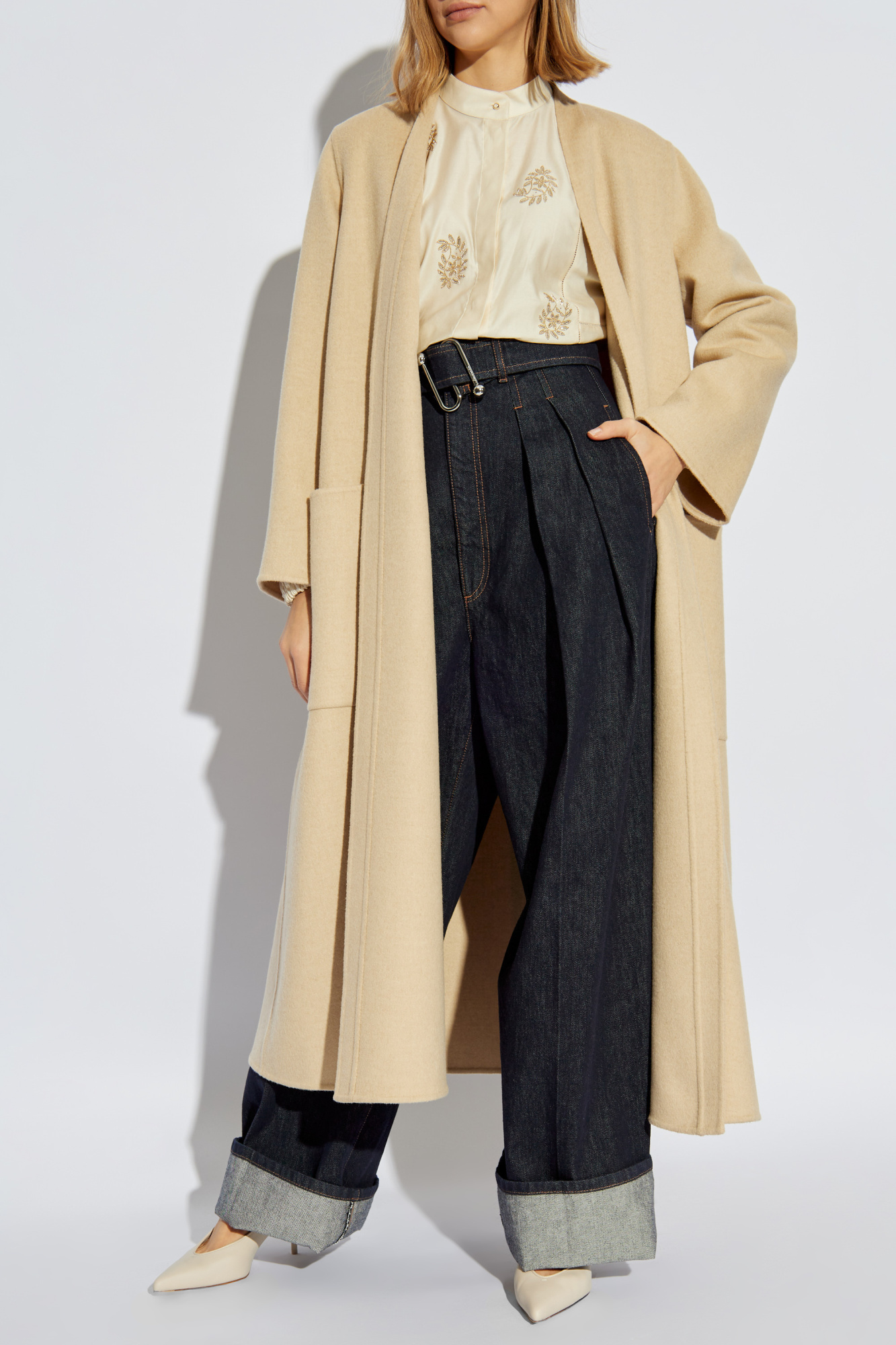 Beige Coat Vezzose Max Mara - Vitkac AS